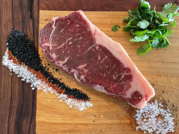 A Savory Steak Seasoned With Salt and Herbs.