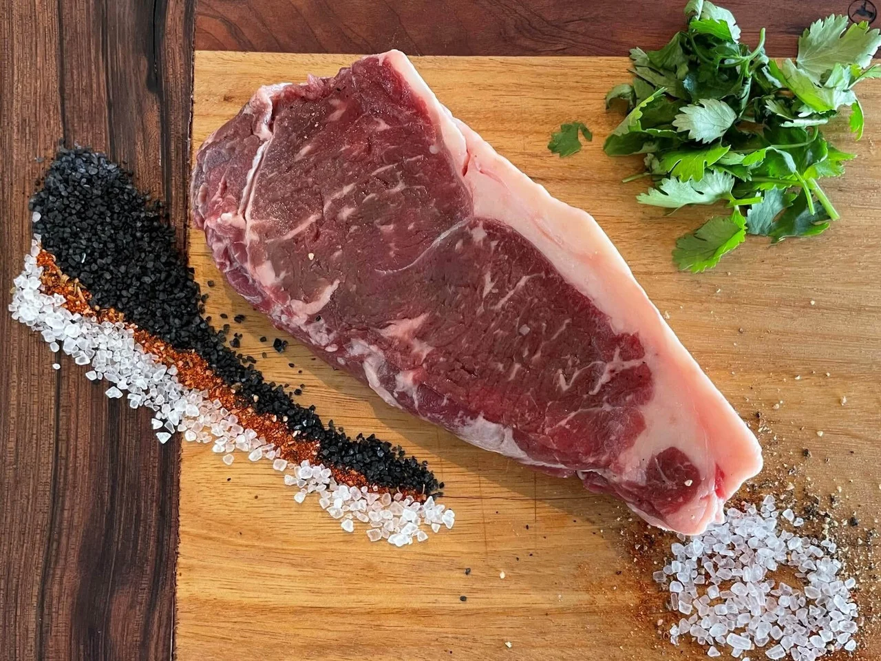 A Savory Steak Seasoned With Salt and Herbs.